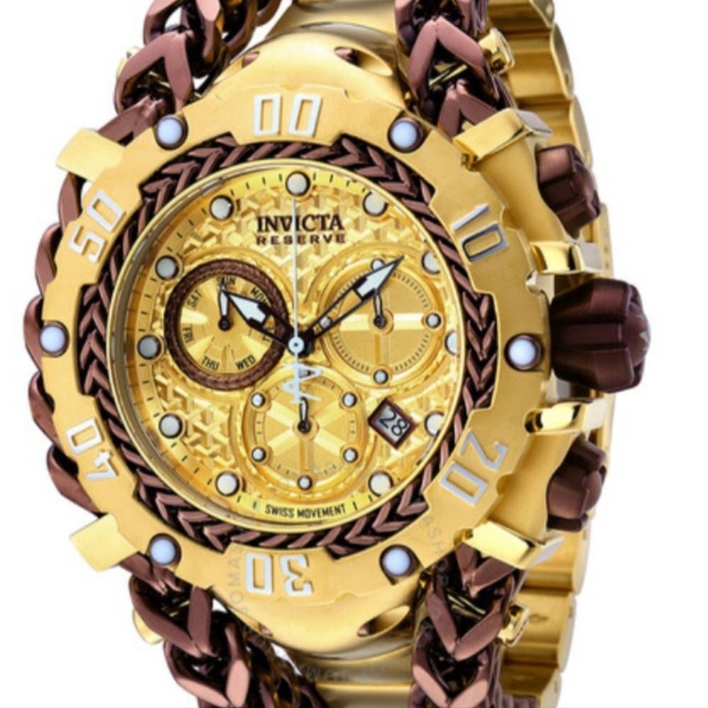 VERY RARE INVICTA RESERVE GLADIATOR GOLD LABEL) MODEL NUMBER 36624